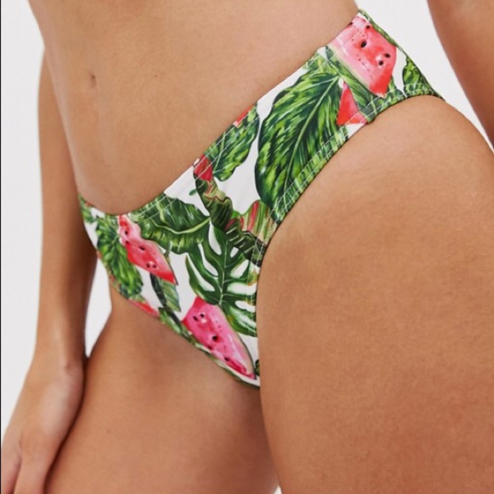 ASOS Fruit Print Missguided Bikini Brief Watermelon 10 NWT